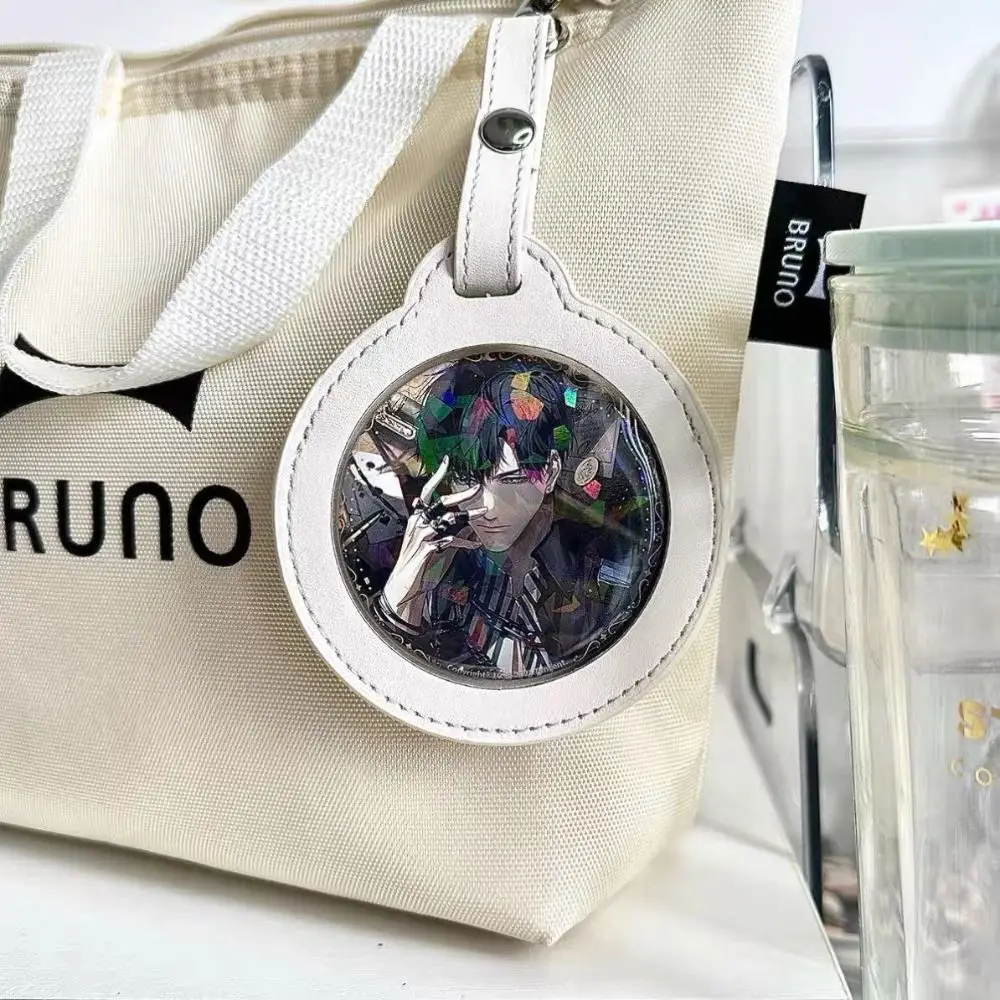 Badge Display Badge Storage Bag PU Idol Merchandise Storage Transparent Round Bag Mini Solid Color Single Badge Itabag Women