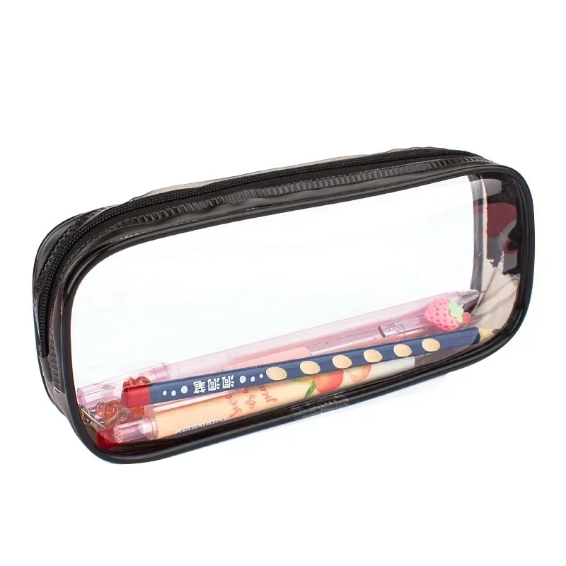 Borsa cosmetica da donna trasparente borsa per il trucco con cerniera impermeabile accessori da viaggio custodia per astuccio per pennelli per trucco da ragazza ragazzo studente