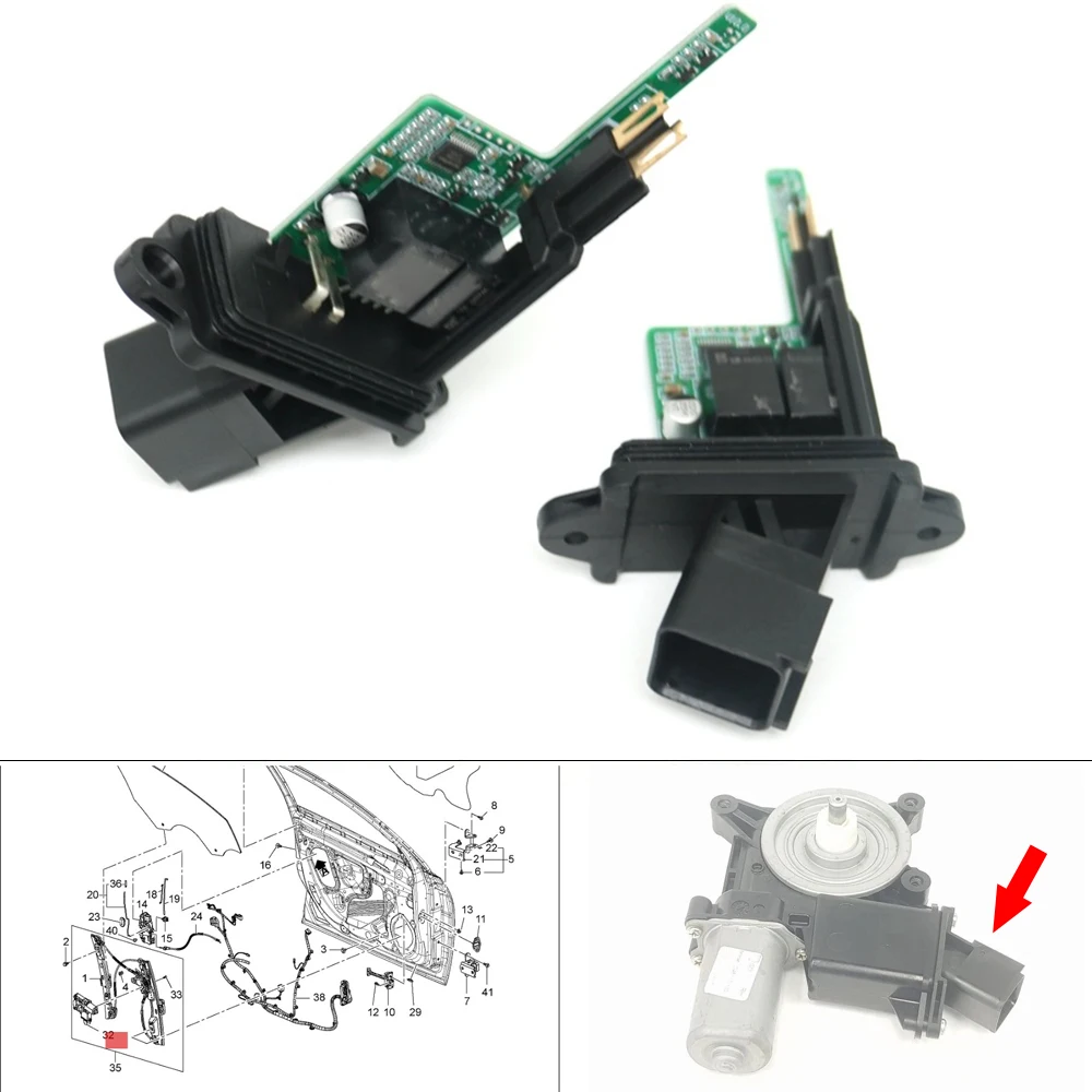Front Electric Power Window Lifter Regulator Control Module For Opel Astra J MK6 09-15 Vauxhall Zafira C 11-18 Insignia A 08-17