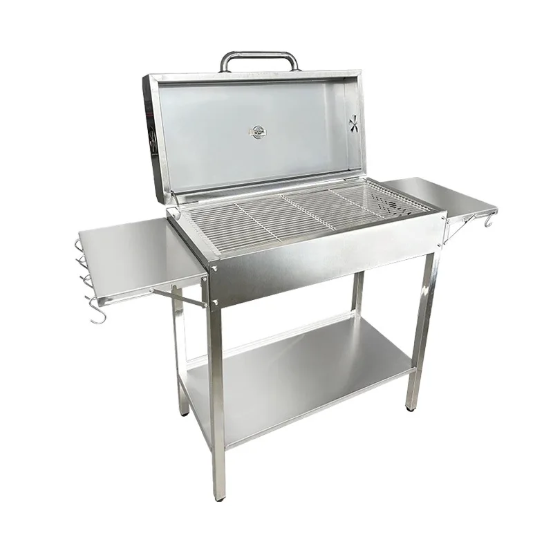 

Outdoor Garden Grill, Stainless Steel Household Large Charcoal Grill