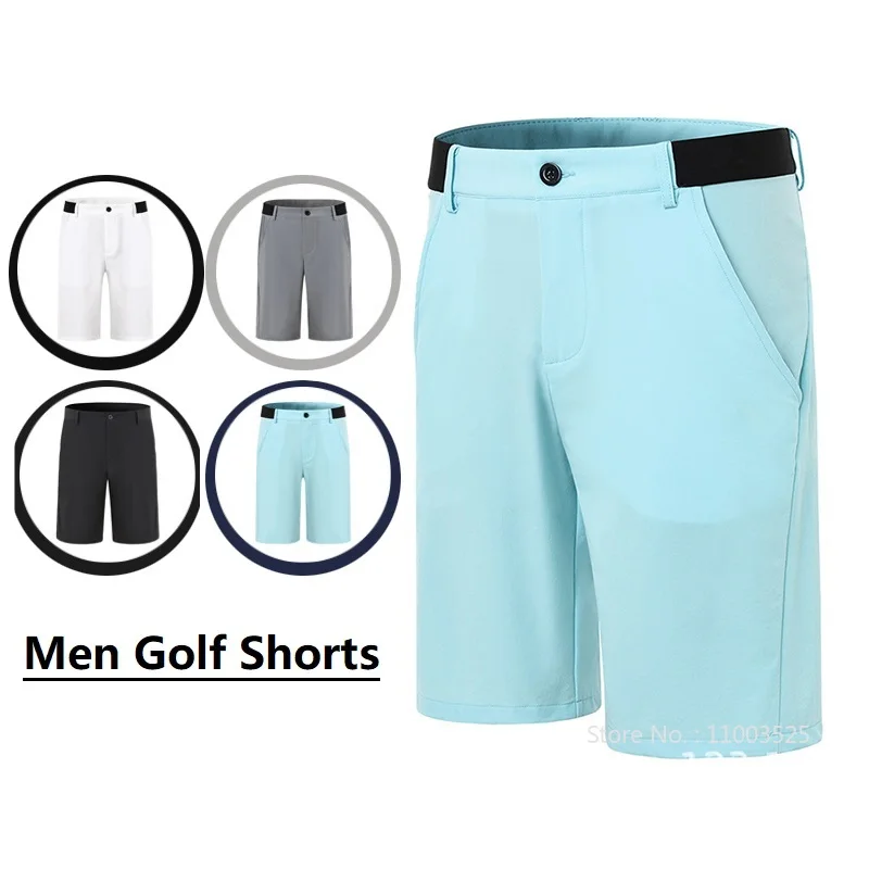 

Summer Cooling Golf Shorts Men Golf Wear Fashion Business Middle Pants Man Breathable Quick-dry Short Trousers Casual Sportswear