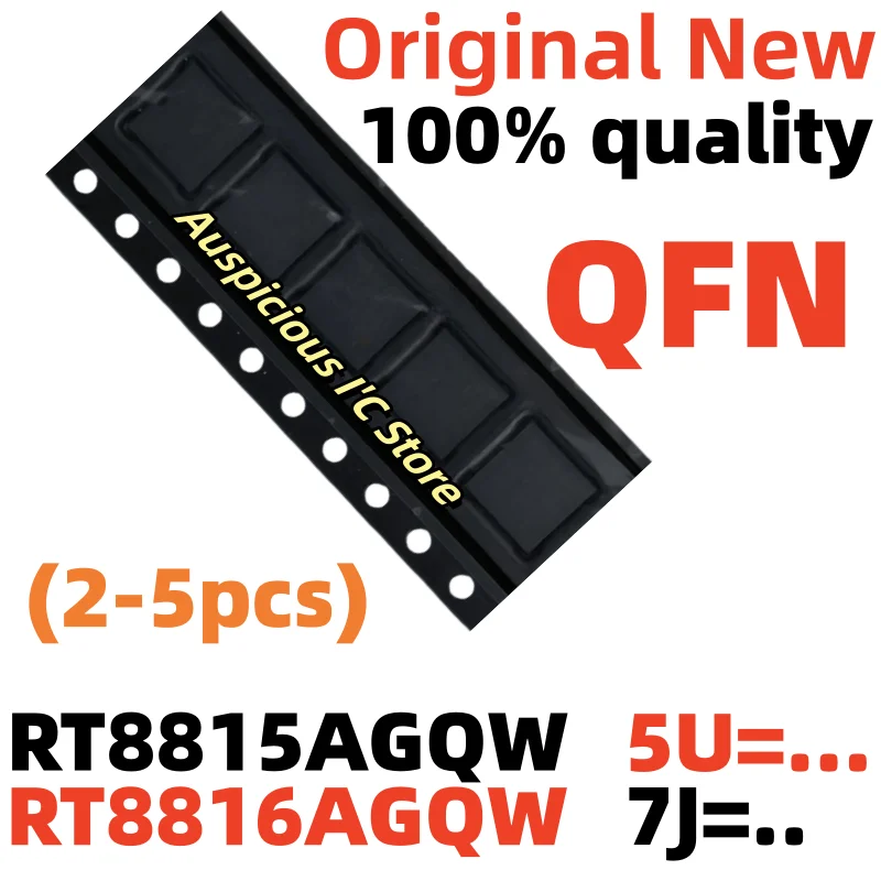 

(2-5pcs) RT8815A RT8815AGQW ( 5U=1K 5U=...) RT8816A RT8816AGQW RT8816BQW ( 7J=5A 7J=.. ) QFN-20