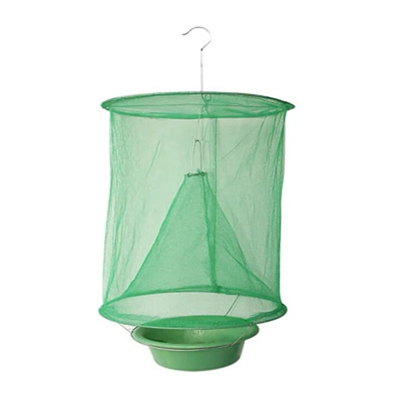 1Pc Garden Reusable Hanging Pest Kill Control Home Detachable Ranch Fly Trap Foldable Hanging Flycatcher Insect Baiting Net Cage