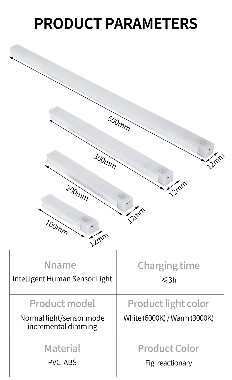 Motion Sensor Light Wireless LED Night Light Rechargeable Night Lamp Closet Cabinet Wardrobe Lamp Kitchen Staircase Backlight