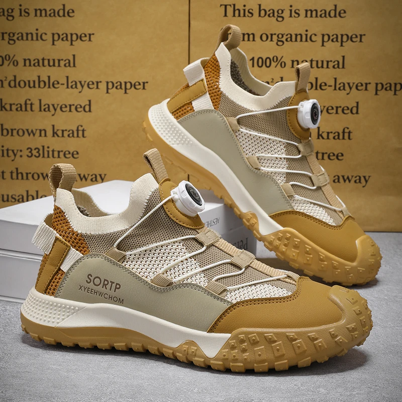 

Men's Casual Sneaker Summer Retro Sports Lace Up Thick Sole Wear-resistant Workwear Fashion Trend Outdoor Mountaineering Shoes