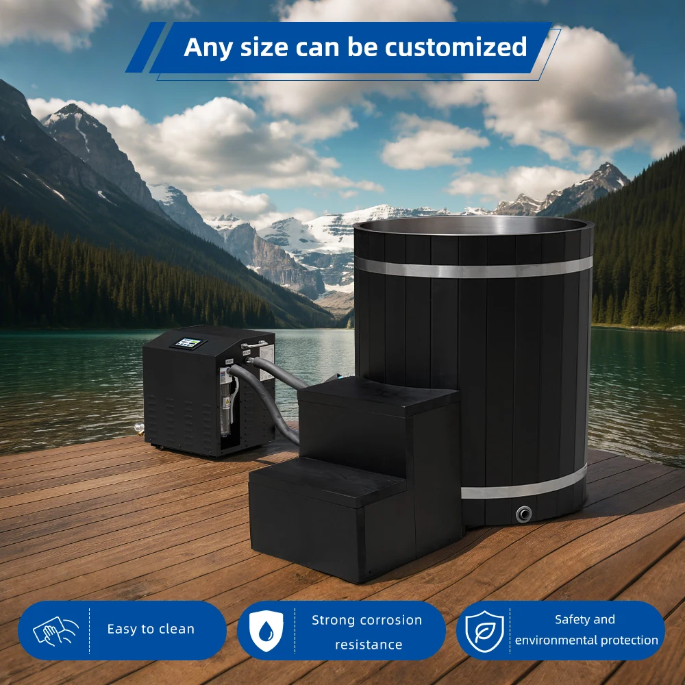 Personal Ice Batch 1hp Cold Plunge Chiller With Filter System Unit Ozone Cold Plunge Tub