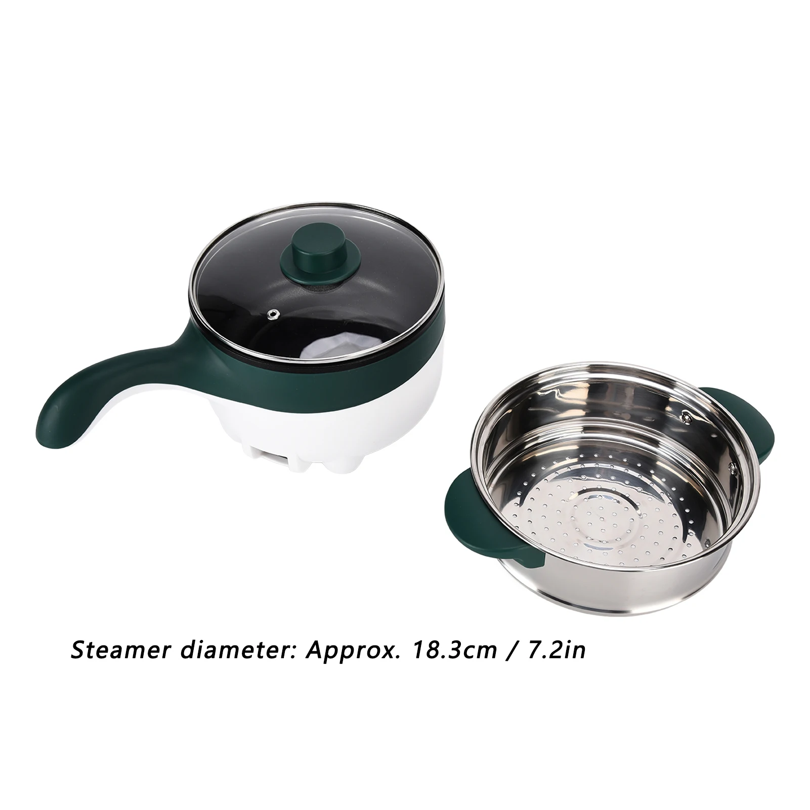 2L 12V Multifunctional Electric Hot Pot Stainless Steel Anti Dry Food Steamer for Car Home Kitchen