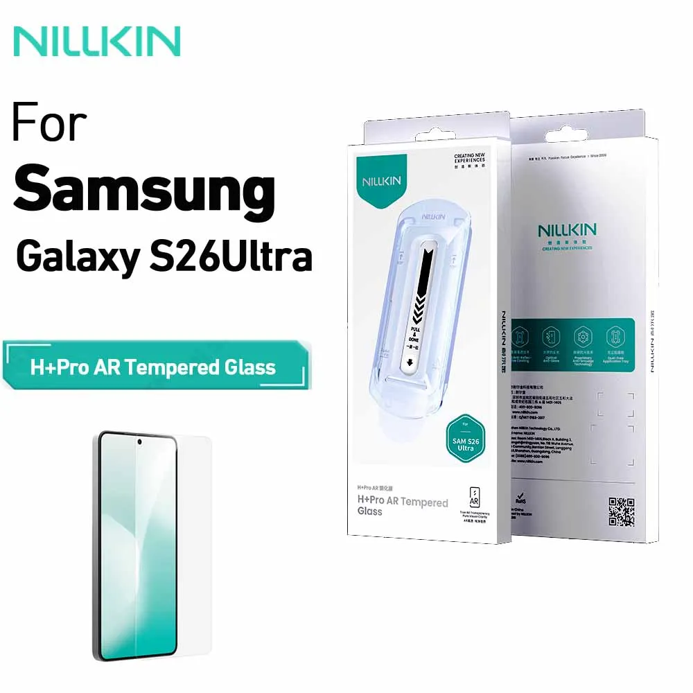 

For Samsung Galaxy S26 Ultra Nillkin H+PRO AR Tempered Glass, 9H Hardness Anti-Reflective HD Clear Anti-Scratch Easy Install