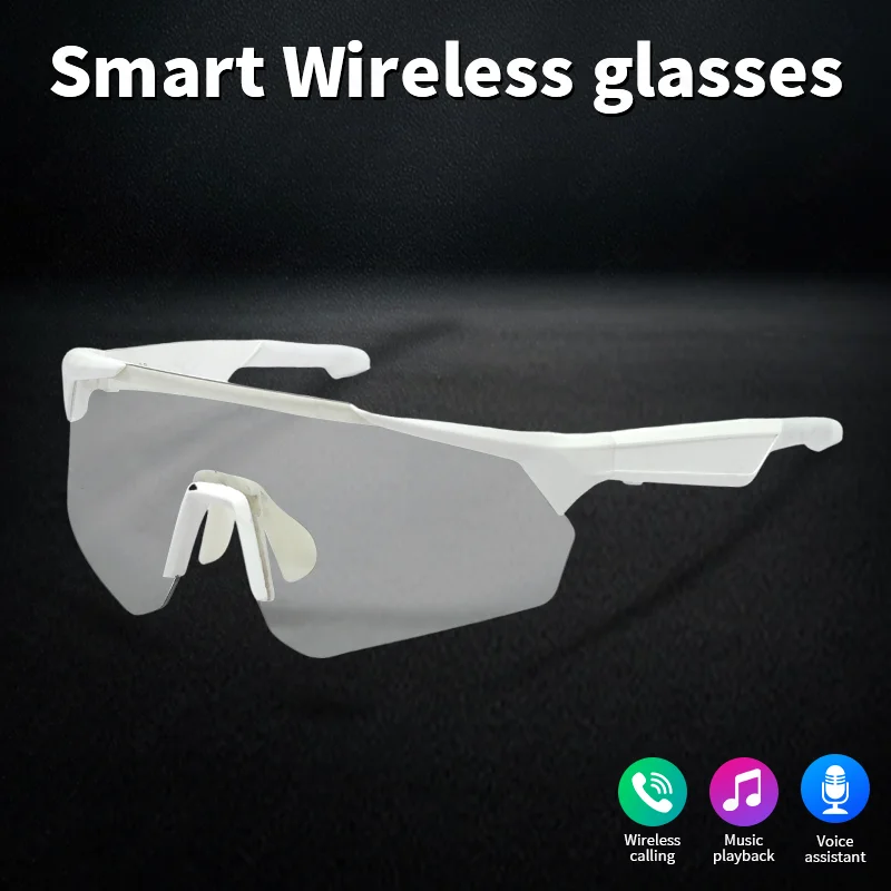 

Smart Glasses UV Protection 100+ Online Language AI Automatic Dialogue Translation Bluetooth Glasses With Speaker Cycling Sports
