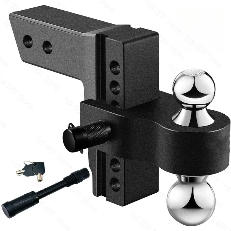 Strong tensile force, adjustable aluminum alloy trailer arm 6 inches with latch lock, double-ended trailer trailer arm