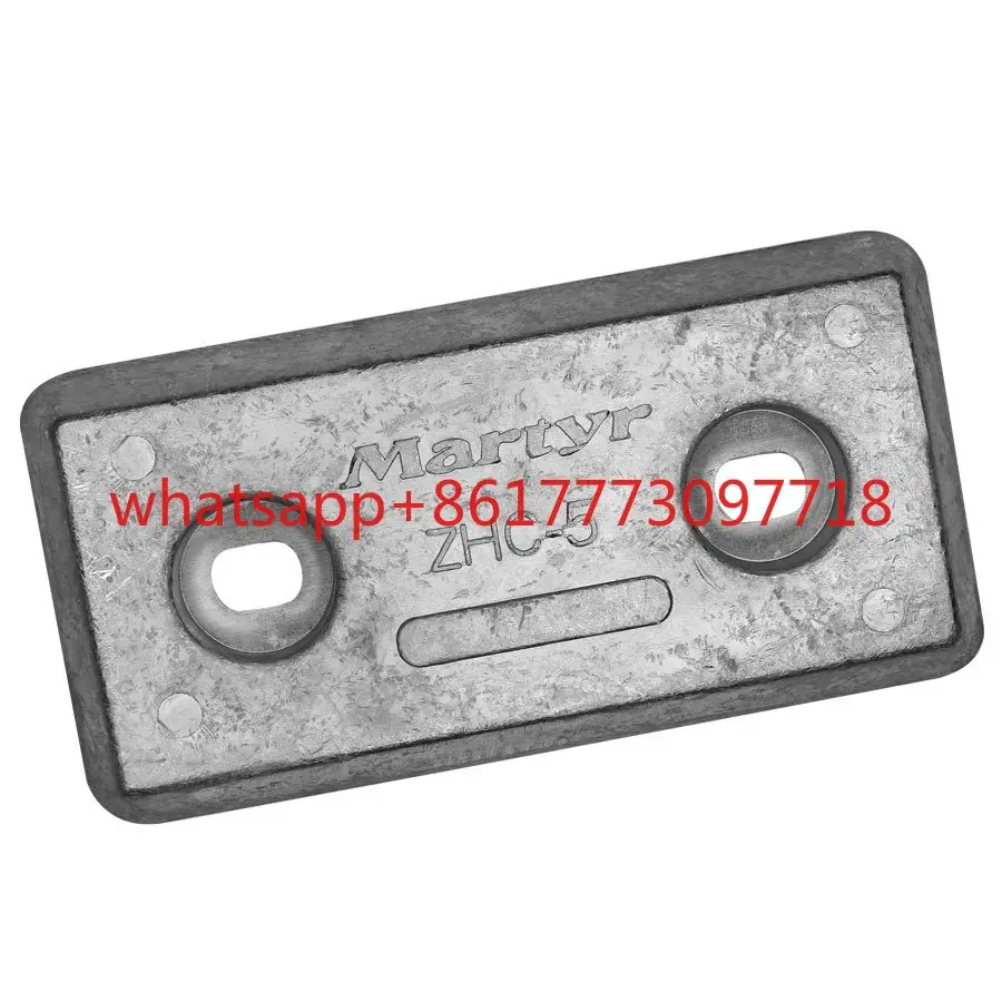 Bloco de zinco marinho anticorrosão ânodo sacrificial casco de navio bloco de zinco retangular ZHC/B2/B3/B4