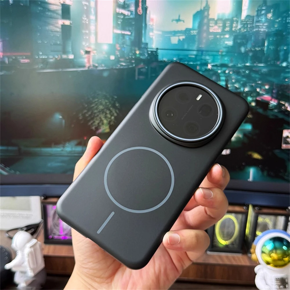 حافظة شحن لاسلكية مغناطيسية رفيعة للغاية غير لامعة لهاتف هواوي هونور ماجيك 7 برو 6 5 لايت X9a X9b X9c غطاء صلب بلون سادة #2