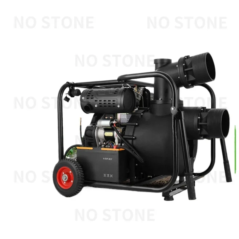 Agricultural irrigation electric start diesel engine outdoor drainage large flow self-priming seawater pump high lift 6 inch pum