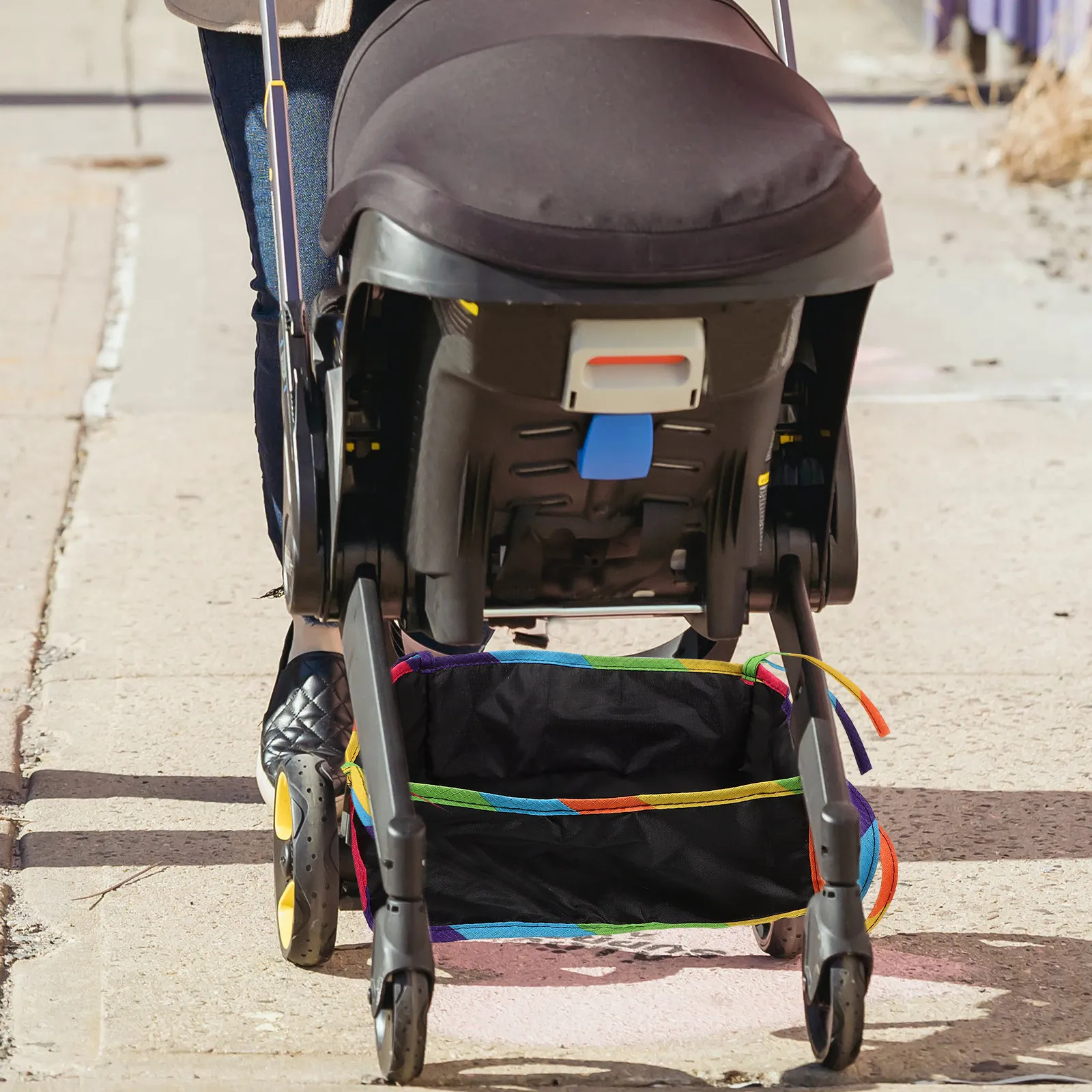 

Нижняя корзина для детской коляски из ткани Оксфорд и полиэфирного волокна, прочная сумка для хранения, большая вместимость, для организации хранения чашек и бутылочек, для детской коляски