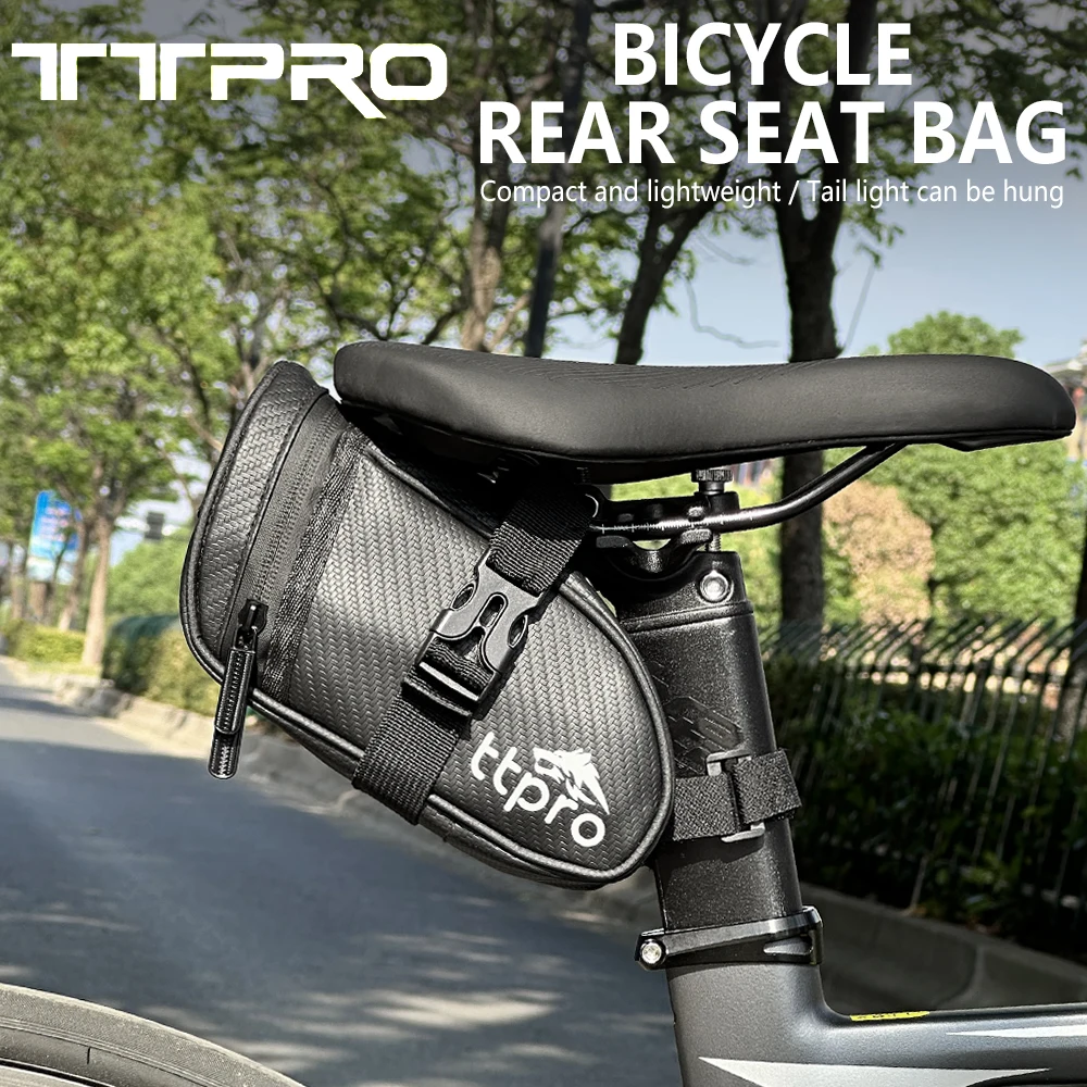 

TTPRO Bicycle Bike Waterproof Storage Saddle Bag Seat Cycling Tail Rear Pouch Seatpost saddle Bag MTB Road Bike Accessories