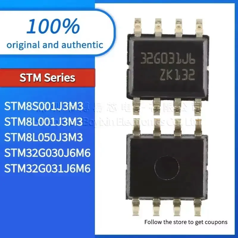 

STM8L050J3M3 STM8S001J3M3 STM8L001J3M3 STM32G030J6M6 STM32G031J6M6 Original and genuine products