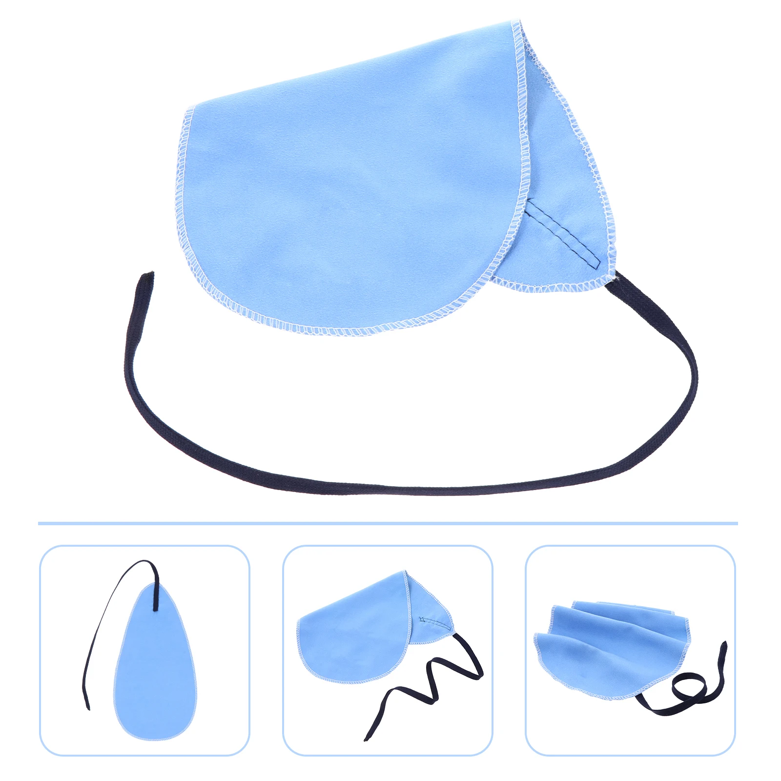 

2 PCS Cleaning Cloth Sax Supply for Saxophone Piccolo Flute inside Faux Suede Clarinet