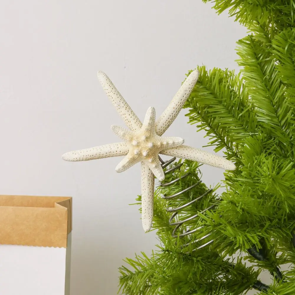 

Iron Festive Starfish Decor Collectible Display Star Treetop Decorations Handmad DIY Starfish Treetop Ornament Christmas Tree