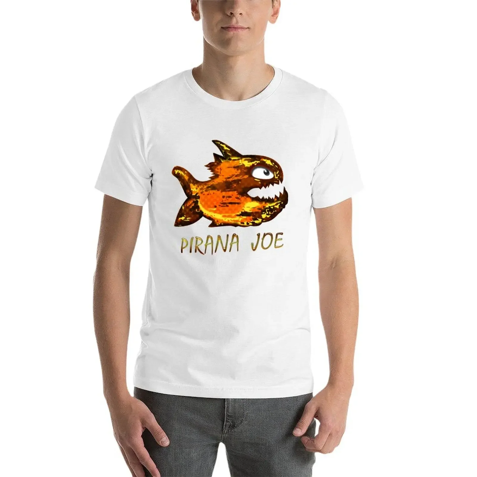 Pirana Joe T-Shirt Customizeds Vintage Schattige Kleding T-Shirts Heren Kleding