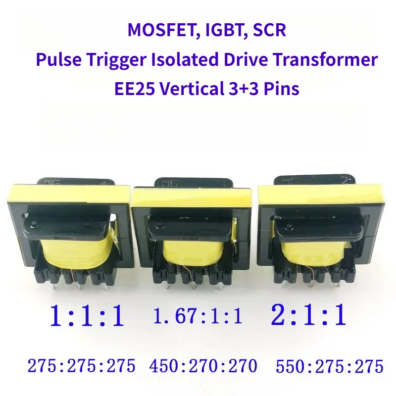 

EE25 High Frequency Driver Transformer Pulse Trigger Isolation Drive Transformer 1:1:1 2:1:1 MOSFET IGBT SCR