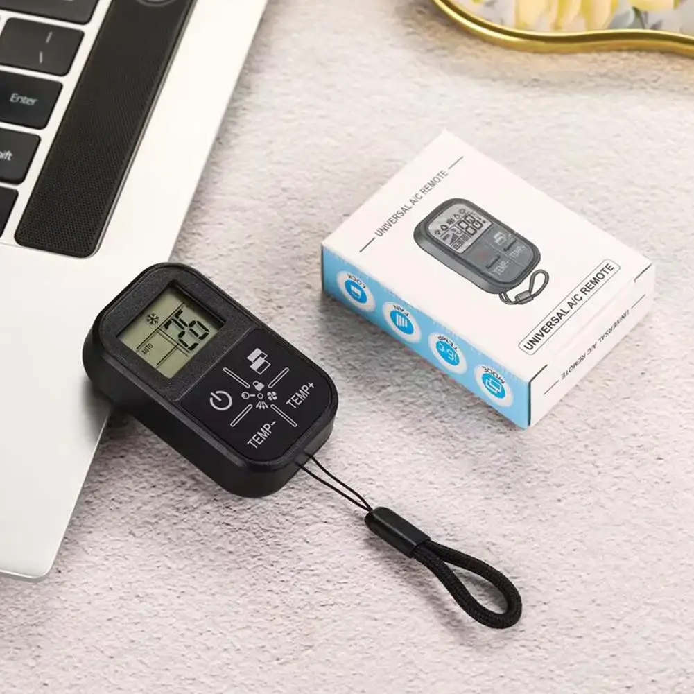 Mini English Universal Air Conditioner Remote Control Equipped With Indoor Thermometer Function Portable Handle image 4