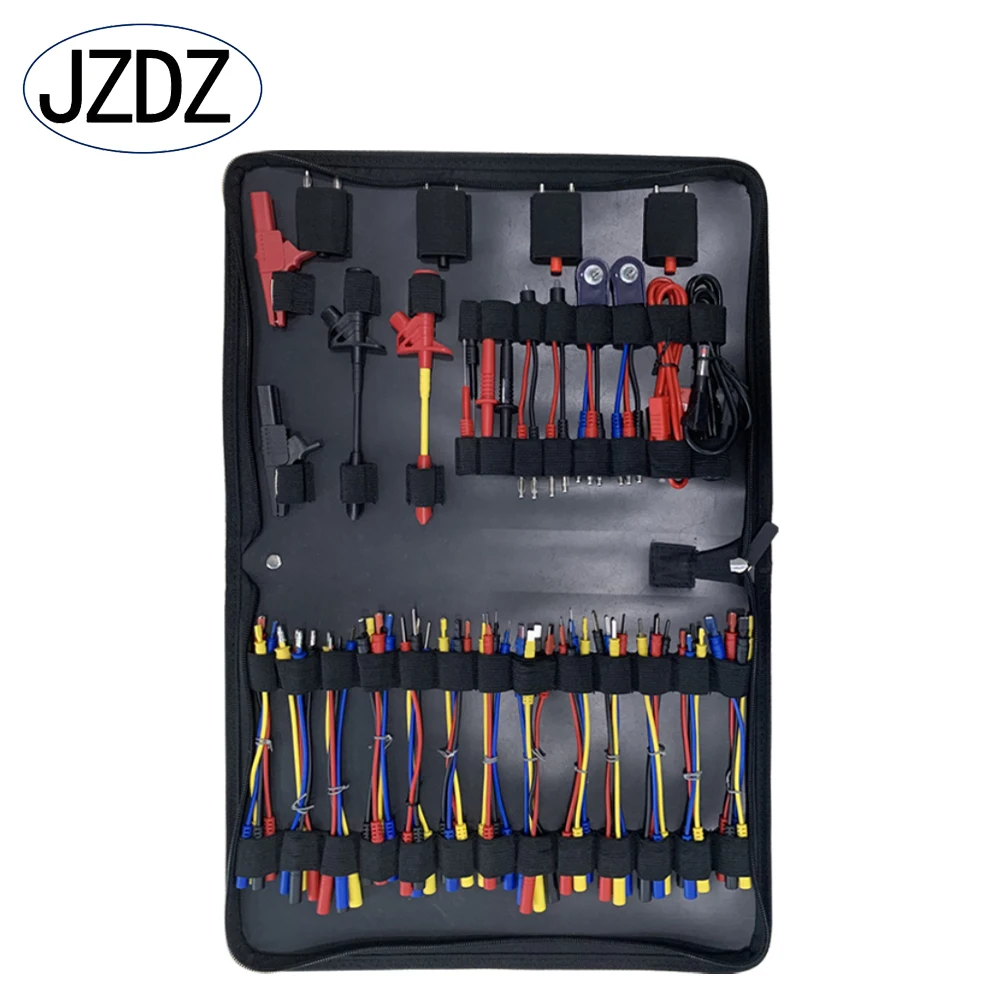 JZDZ Automotive Circuit Test Leads Kit 70PCS Terminal Test Kit Multimeter Test Leads Kit with Back Probe Kit Black Carry -70pcs