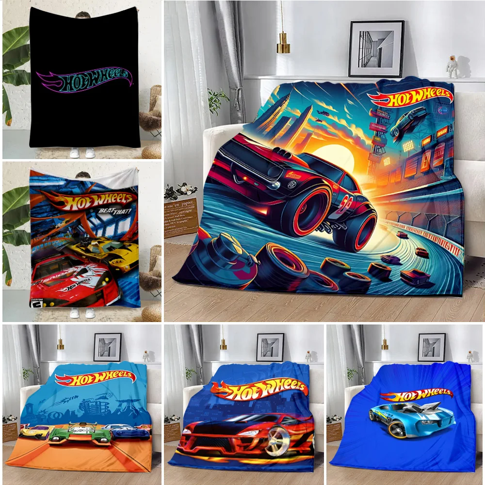 Hot Wheels Cars Coperta stampata Coperte da picnic Coperta calda Coperta morbida e confortevole Regalo di compleanno per viaggi a casa