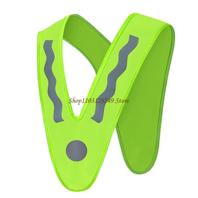 Outdoor Children Reflective Vest Students Polyester Safety Running Cycling Road V Shaped High Visibility Night Security