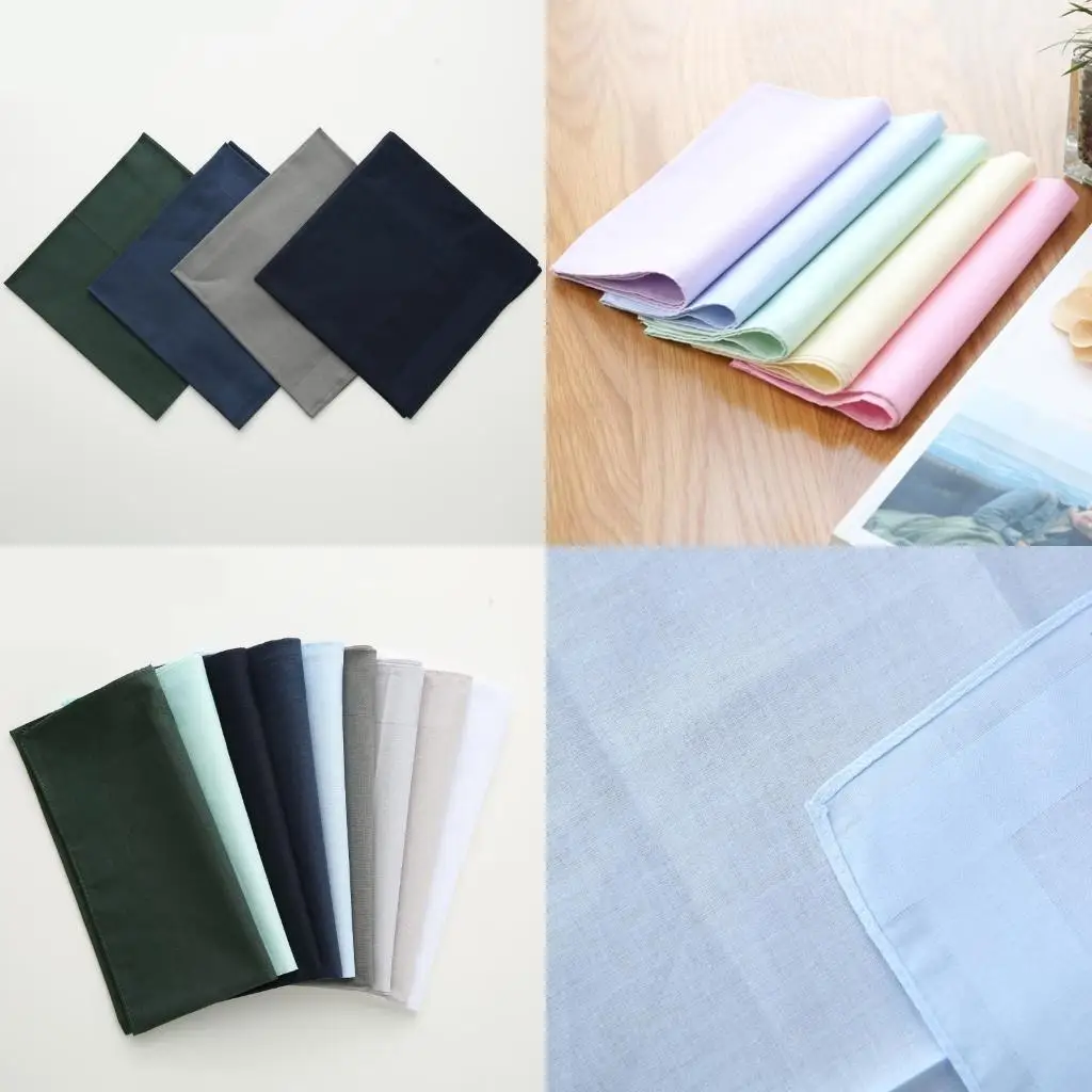 

R1WE Practical Sweat Wiping Handkerchief for Kids Men Women Elderly Handkerchief Pocket Handkerchief for Husband Dad