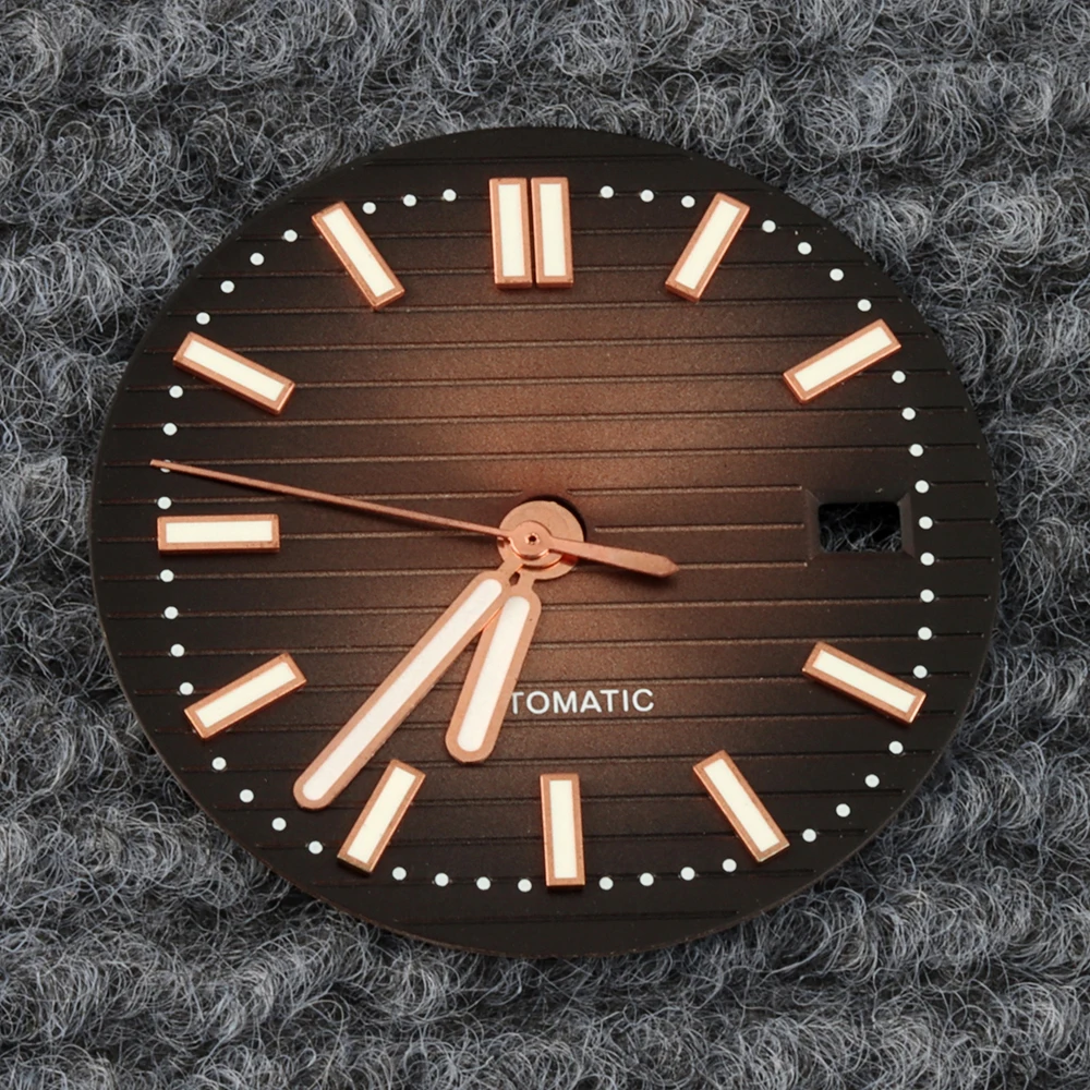 

Циферблат для часов NH35 29,8 мм с зелеными светящимися стрелками для механизмов NAUTILUS NH35 NH36 NH38, циферблат из нержавеющей стали, инструмент для ремонта часов