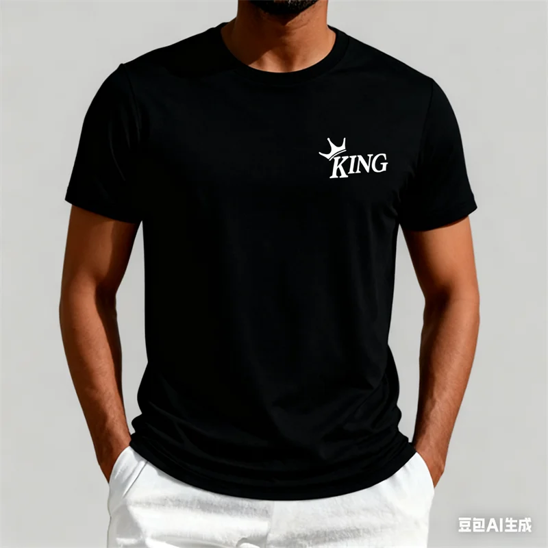 

Minimalist Letter Printed Men's T-shirt Leisure Fashion Crew Neck Comfortable Short Sleeve Tops Outdoor Daily Trend Men Clothing