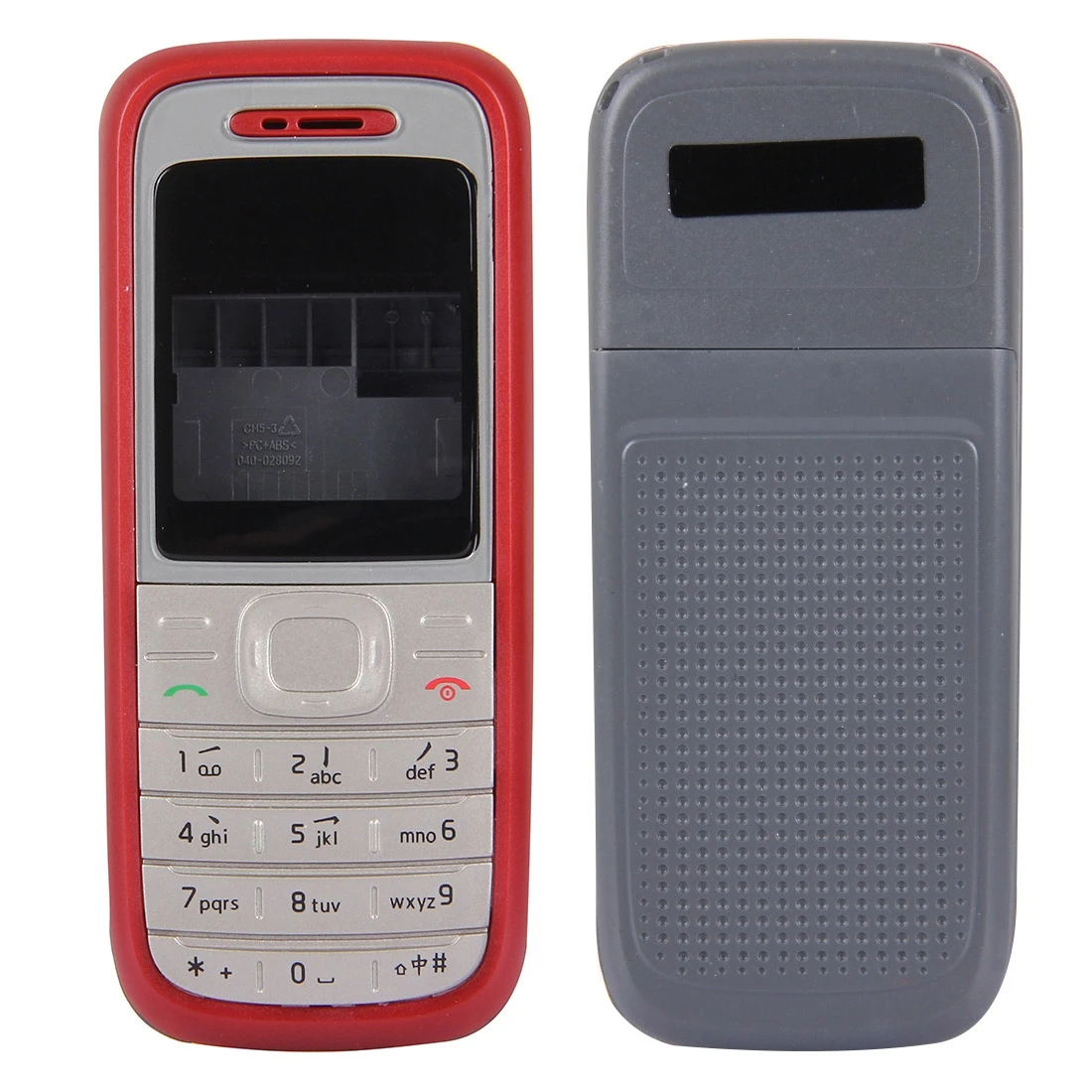 Full Housing Cover (Front Cover + Middle Frame Bezel + Battery Back Cover) for Nokia 1200 / 1208 / 1209