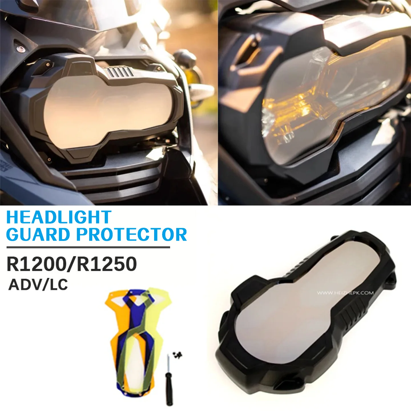 

Motorcycle Headlight Protector For BMW R1200GS R1250GS LC/ADV 2014- 2024 Motorcycle NEW Headlight Guard Protector Lens Cover