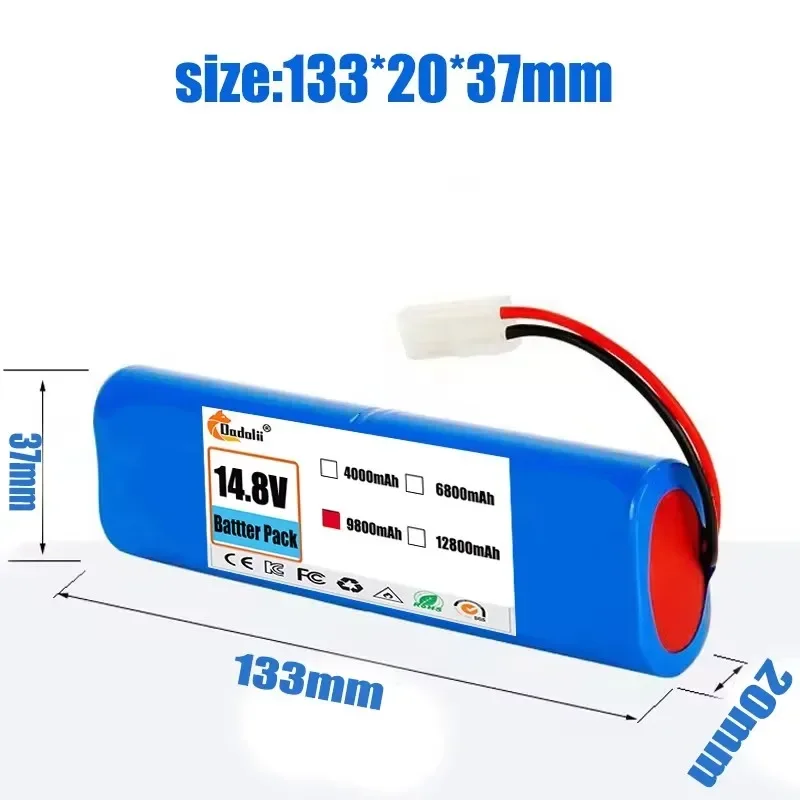 14.8V 12800mAh Battery Pack for Qihoo 360 S6 Robotic Vacuum Cleaner Spare Parts Accessories Replacement Batteries.