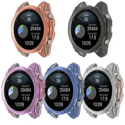 TPU Protector Watch Case Cover For Garmin Fenix 8 51mm 47mm 43mm AMOLED colorful Half hollow Shell Protective Clear Silicone