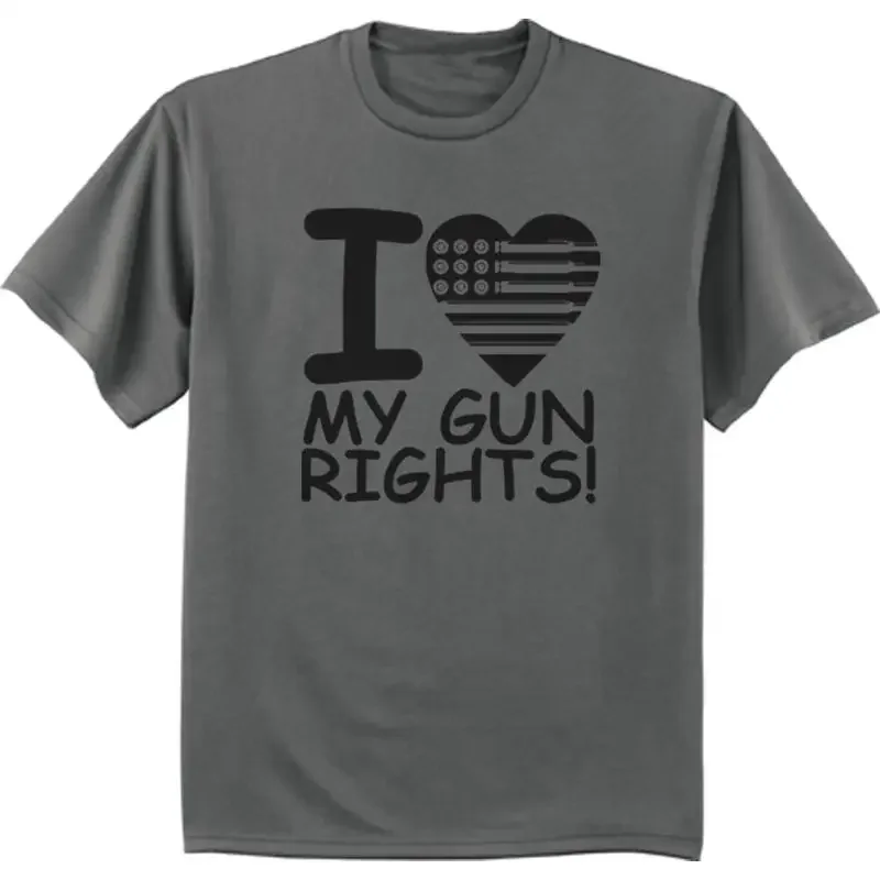 I Love My Gun Rights T Shirt Second 2Nd Amendment Gear Clothing Apparel Mens