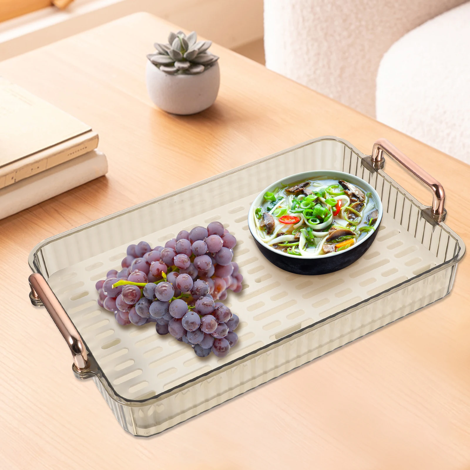

Transparent Double-layer Plate Dish Drying Rack Draining Board Kitchen Tea Set Drain Tray Storage Solution Water Tray