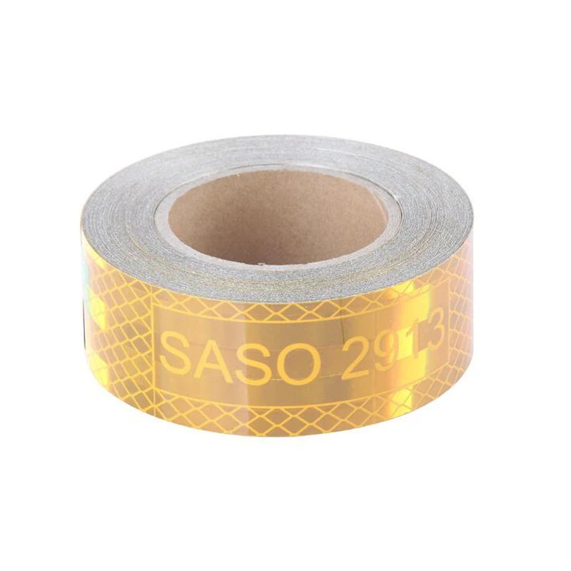 SASO 2913 Hoge kwaliteit PET-plating aluminium reflecterende tape Reflecterende zelfklevende strip Opvallendheid voor vrachtwagenaanhangwagen