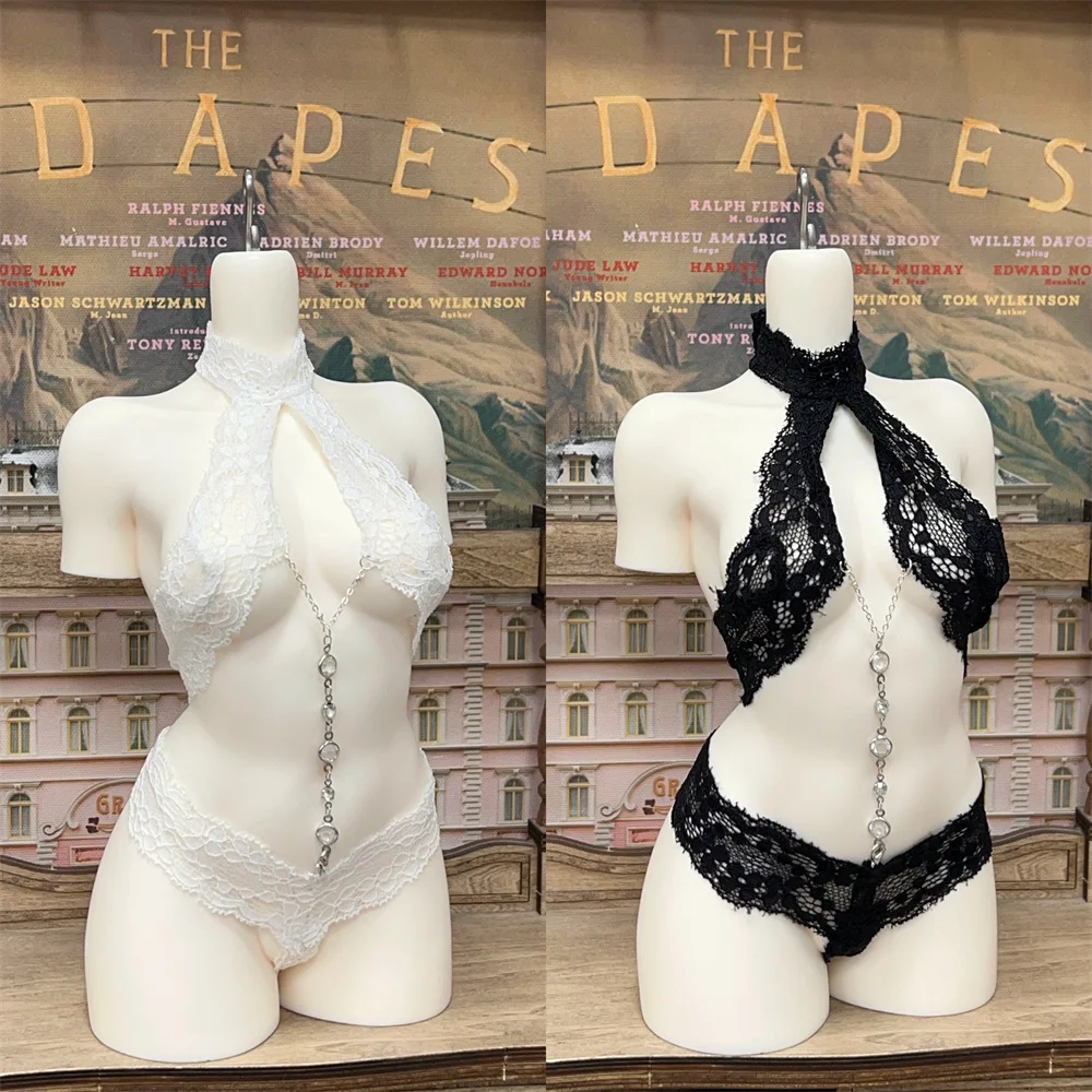 

Игрушки для кукол BJD, одежда в наличии, комплект кружевного нижнего белья с цепочкой, 1/3 элегантные белые, черные полые подарки для девочек, повседневные аксессуары для кукол