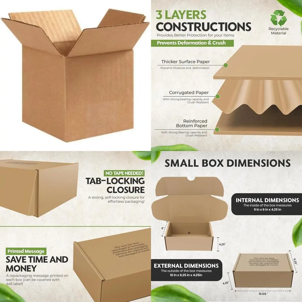 Гофрированные транспортировочные коробки 7x7x7, 100 упаковок кубических коробок для упаковки, рассылки, перемещения - прочность взрыва 200 фунтов, бумажный шкаф с флейтой 32 E