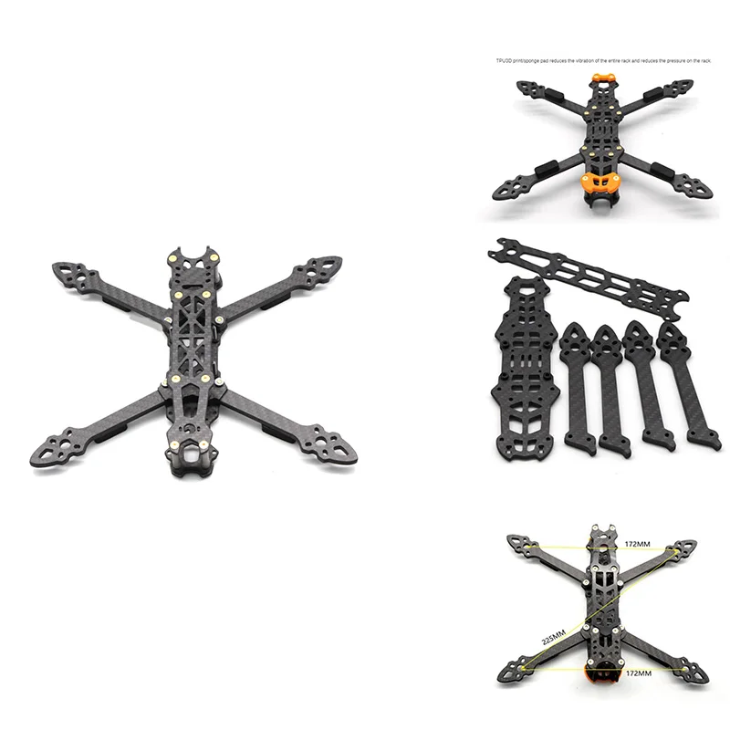 HSKRC/MAK4 Four Axis Crossing Machine Carbon Fiber Frame FPV Aerial Camera Unmanned Aerial Vehicle