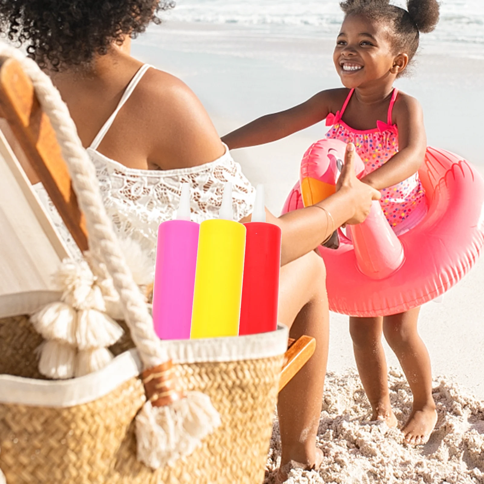 Inflador de Globos Portátil, Bomba Manual para Globos, Boyas Salvavidas, Globos de Aluminio, Resistente al Agua, Ligero, para Fiestas, 10 Piezas