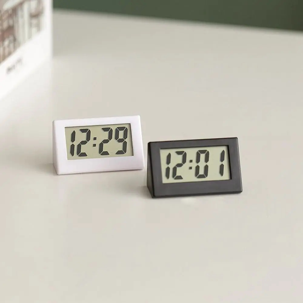 Easy Use Small Mini Triangle Clock ABS Simple Desk Digital Clock Mute Electronic Office