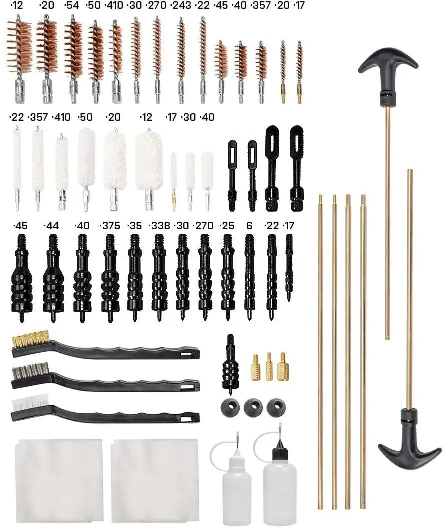 Oem Bronze Bore Brush and Brass Tactical Hunting Jag  Quick Cleaning Supplies Universal Gun Cleaning Kit