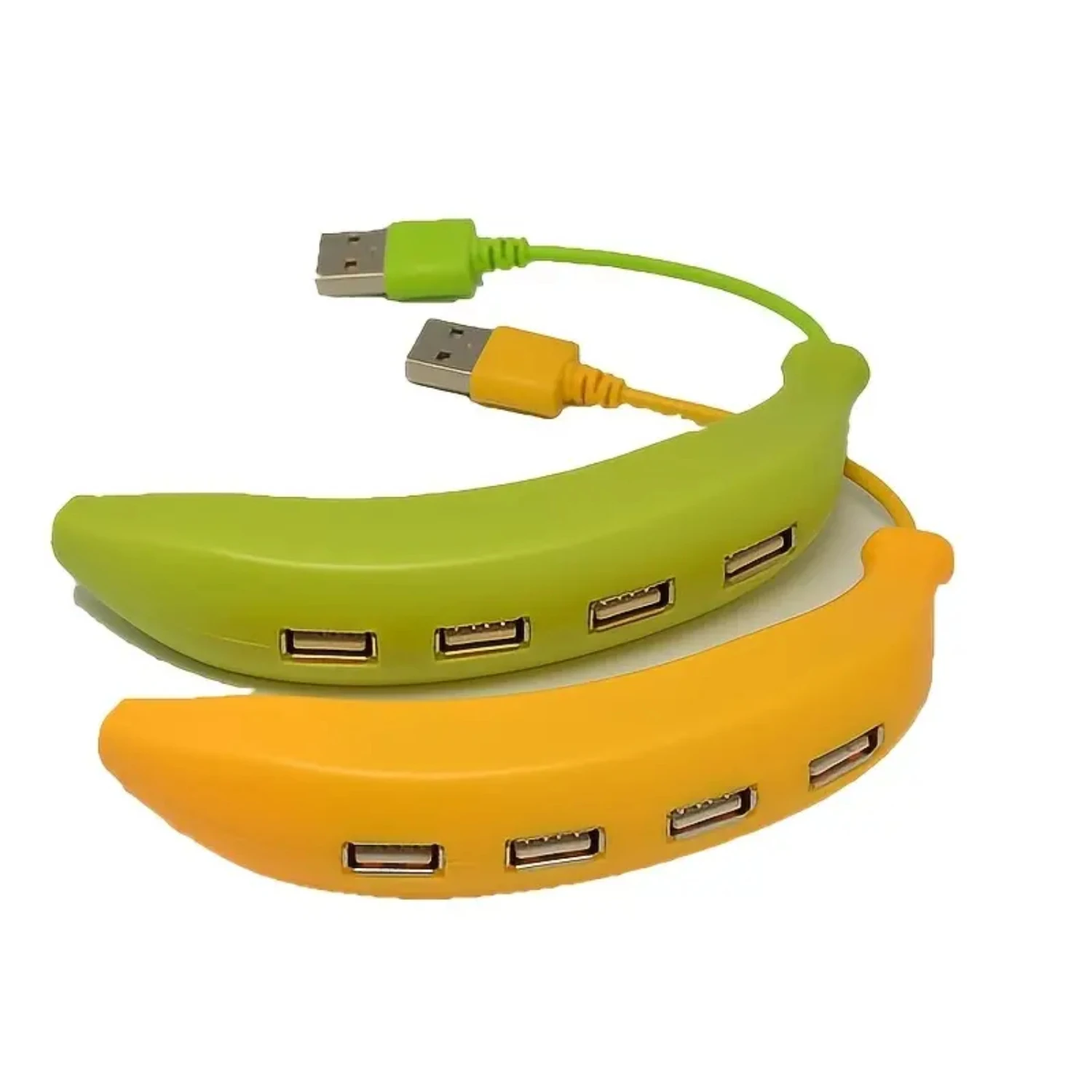 

Ultra Slim Portable Banana HUB 4 Port USB 3.0 and 2.0 Hub Expander, USB Adapter Station - Applicable For Laptop, IMac Pro, MacBo