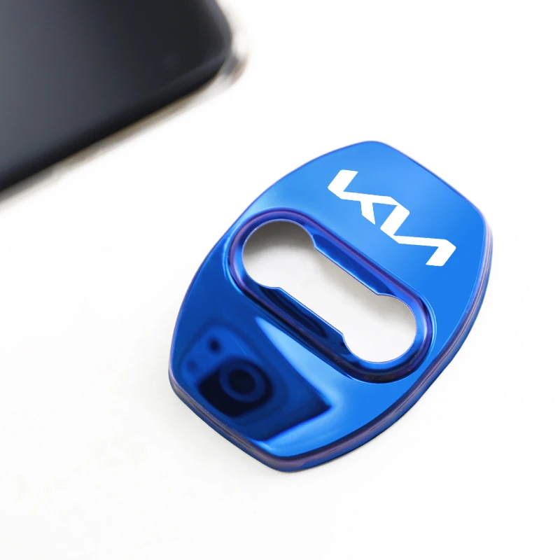 4 قطعة لكيا سبورتاج Seltos Ceed سورينتو كرنفال ريو بوريغو نيرو K9 المعادن قفل باب السيارة غطاء واقية مشبك غطاء ملصق