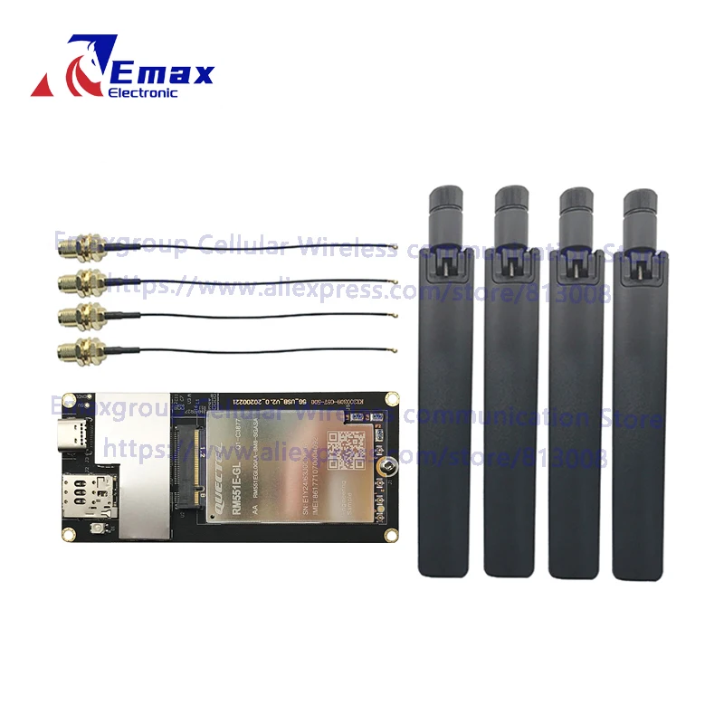 Quectel RM551E-GL 5G Sub-6 GHz & mmWave module RM551EGL00AA-8M8-SGASA Optional TypeC adapter MHF4 to SMA female pigtial antenna