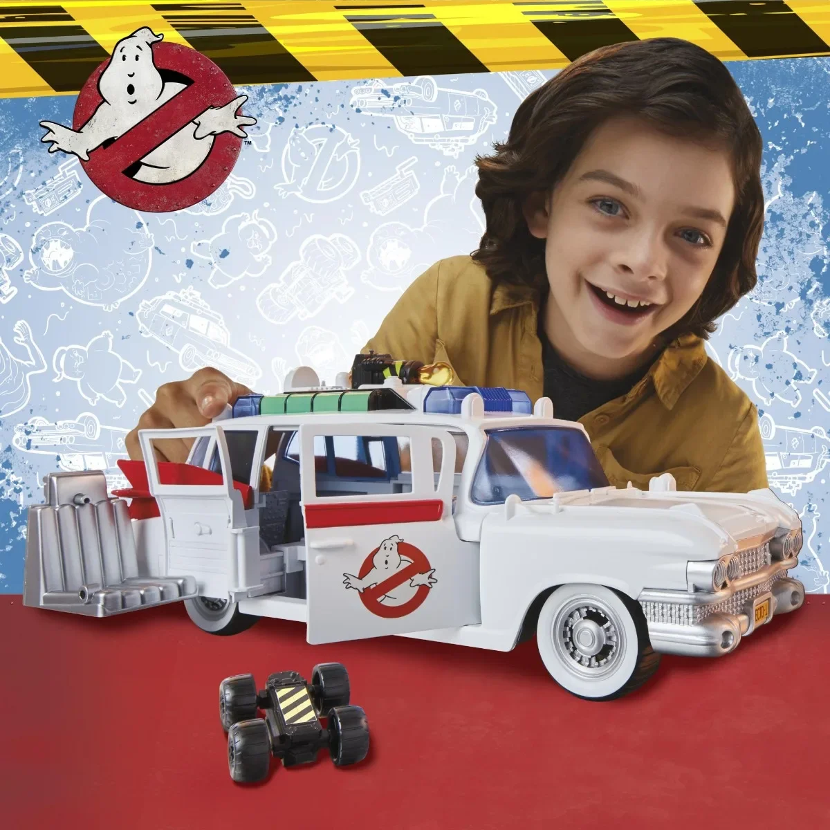 Ghostbusters Track Trap Ecto-1 Assembled Fright Ecto-Stretch Tech Slimer Accessory Compatible with 5-Inch Action Figure Toys