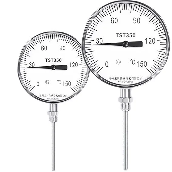 

Industrial Bimetal Thermometer Stainless Steel Thermometer for Pipe Boiler Radial Axial Universa