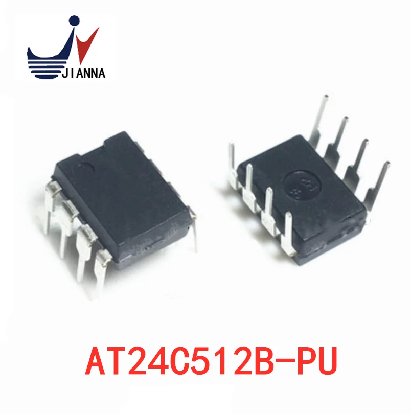 

New Original AT24C512 AT24C512B-PU 2FB 2FB2 In-Line DIP8 (Version B)